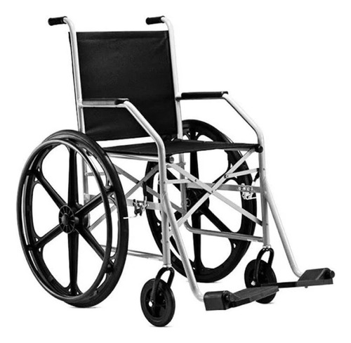Cadeira De Rodas Aço 40cm Cinza 1009 - Jaguaribe
