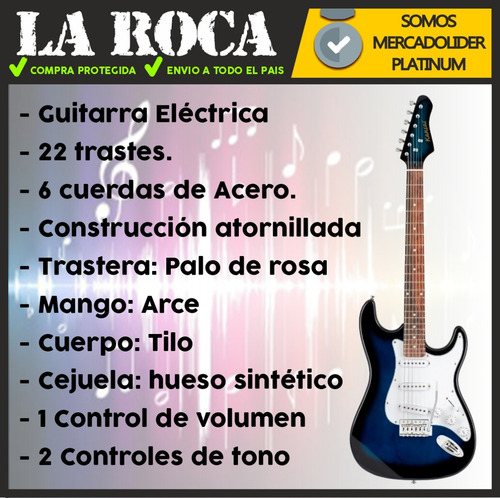 Imagen 4 de 10 de Guitarra Electrica Stratocaster Parquer Funda Palanca - Cuo