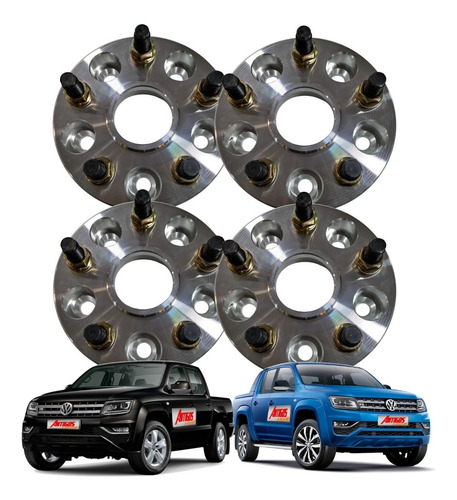 Alargador Espaçador Roda Alumínio Volkswagen Amarok 32mm 4pç