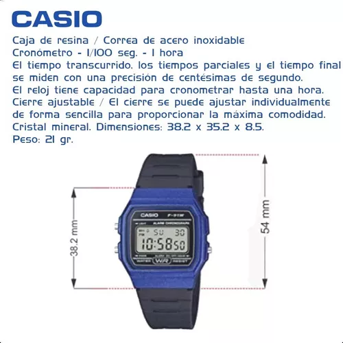 Casio f-91w iluminador reloj correa, reloj Casio, pulsera