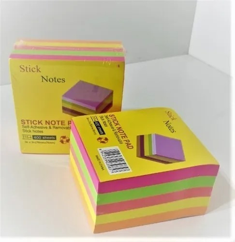 Pack 10 Post It O Taco Adhesivo Colores 400 Hojas