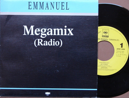 Emmanuel - Megamix (radio) - Vinilo Simple Promo España 1991