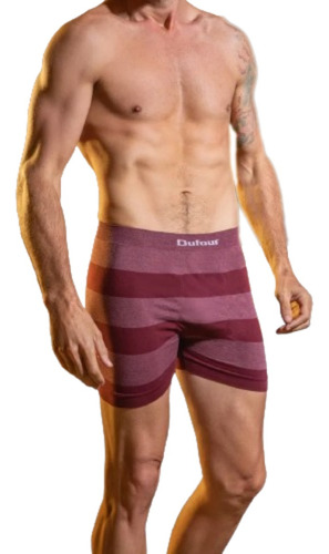 Pack X6 Boxer Hombre Dufour Algodón Rayas Sin Costura 12062