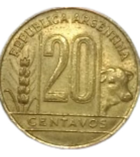 Moneda 20 Centavos De Peso Argentino 1942