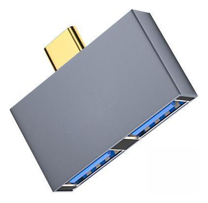 2 Adaptador Usb C Macho A Doble Usb 3.0 Hembra Portátil