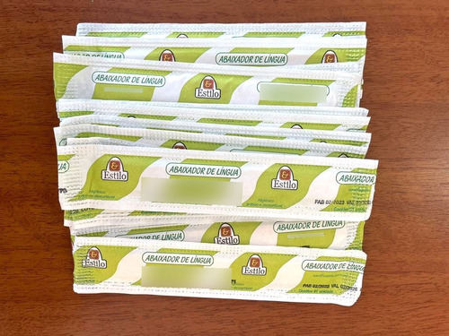 500 Abaixador De Língua Palitão Embalado 1 A 1 P/ Uso Médico