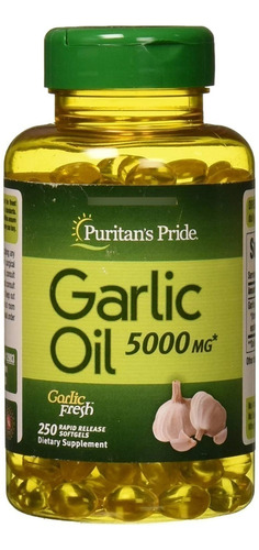 Puritans Pride Aceite De Ajo, 5000 Mg, 250 Caps ,