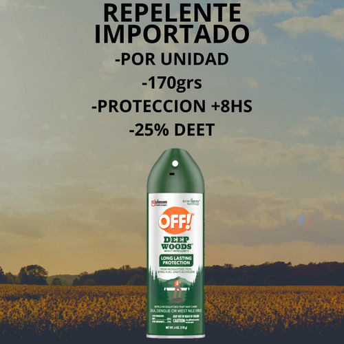 Repelente Importado Marca Off! De 170grs 25% Deet