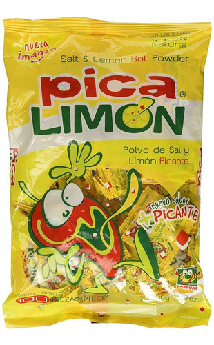 Pica Limon Candy, 7 Onzas (100 Piezas)