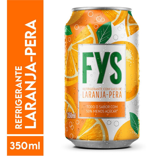 Refrigerante Laranja Fys Lata 350ml - Pack 12 Unid.