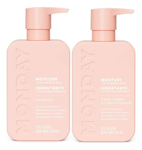 Set Monday Moisture Shampoo Acondicionador Y Leave-in