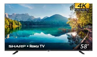 Pantalla 58 Pulgadas Sharp Roku Tv 4k Uhd 4tc58el8ur