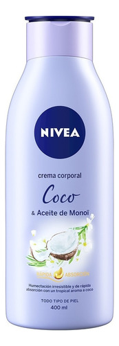 Crema Corporal Nivea Humectante Coco Y Monoi De 400 Ml Fragancia