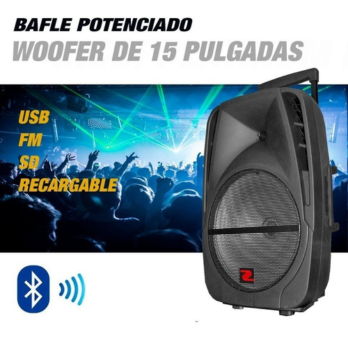 Bafle Potenciado 15'' Bateria Recargable-bluetooth