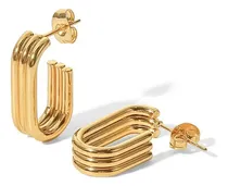 Comprar Caravanas Aros Acero Quirúrgico Enchapado Oro Hipoalergénico
