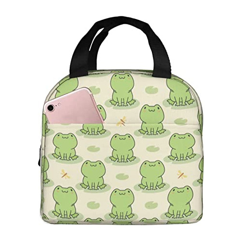 Vjxzvj Cute Cartoon Patrón Rana Bolsa De La Almuerzo Q3x9p