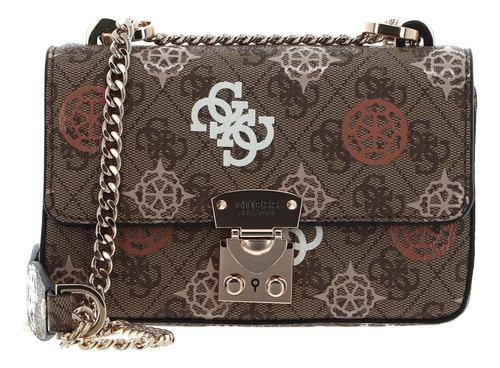 Guess Eliette Mini Bandolera Convertible Con Solapa, Latte