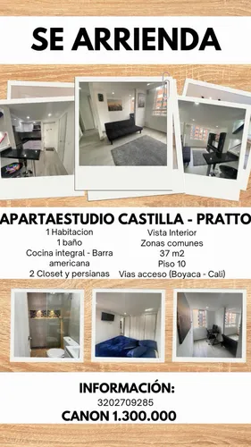 Apartaestudio Arriendo Castilla