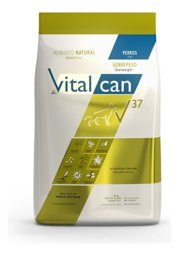 Vitalcan V37 Perros Sobrepeso X 15 Kg