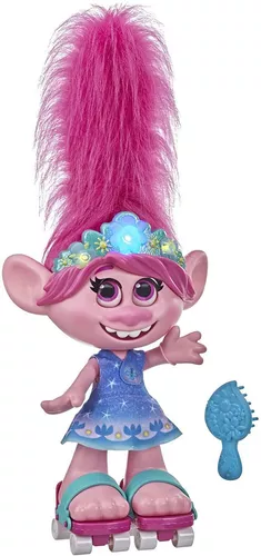 Trolls Boneca Princesa Poppy Com Patins