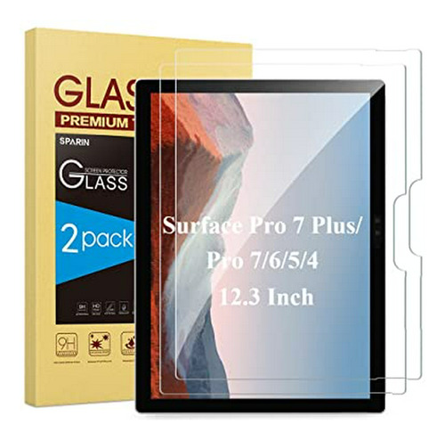 Protector Pantalla Surface Pro 7, Cristal Templado (2 Uds)