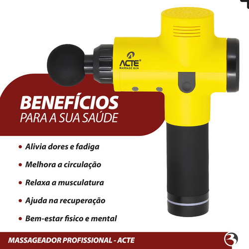 Pistola Massagem Relaxamento Muscular Profissional R16a Acte