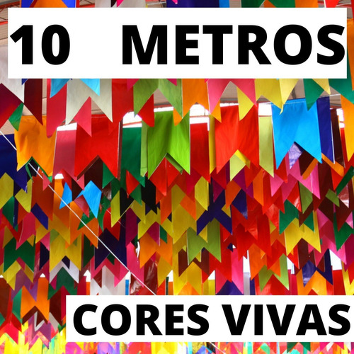 10 Metros Bandeirinha Papel Festa Junina Bandeirola Promoção