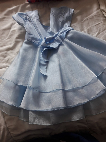 vestido azul 1 ano