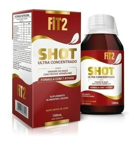 Shot Ultra Concentrado Fit2 Emagrecedor Seca Barriga 1unid