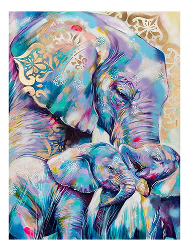 Snmuw Pintura De Elefante Por Números Para Adultos Princip.