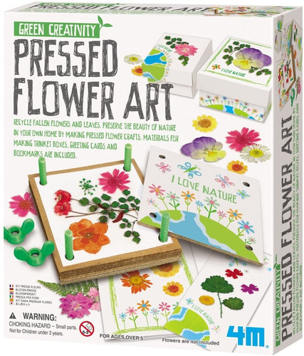 Kit Manualidad Niños 4m Green Creativity Pressed Flower Art