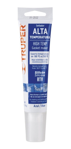 Sellador Para Altas Temperaturas, Silicón Azul, 85 Gr Truper