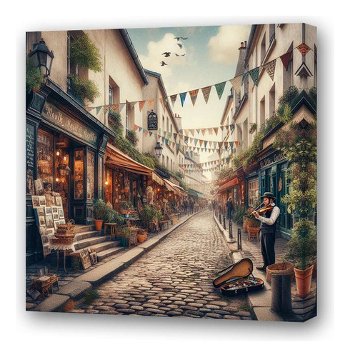 Cuadro 30x30cm Montmartre Encanto Bohemio Francia M4