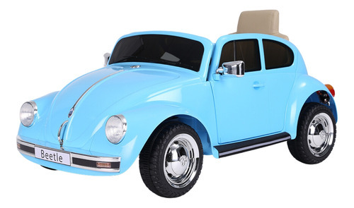 Carro Elétrico Infantil Fusca Beetle Controle Remoto E Som Cor Azul