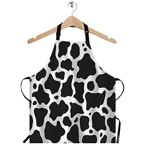 Black And White Cow Pattern Apron,cowhide Skin Backgrou...