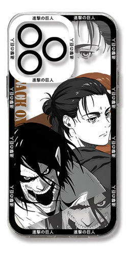 Funda De Teléfono Attack On Titan Para iPhone 15, 14, 13, 12