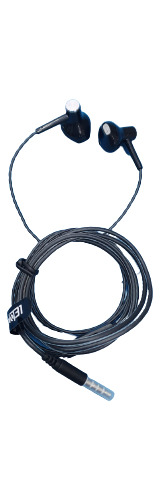 Fone De Ouvido Com Fio P2 Microfone Som Potente Anatômico Cor Preto Luz Branco