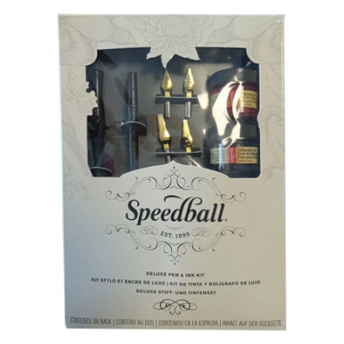 Kit Deluxe Plumillas Y Tintas Speedball