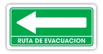 Comprar Señalamiento Ruta De Evacuación Izquierda 20x40 Seguridad