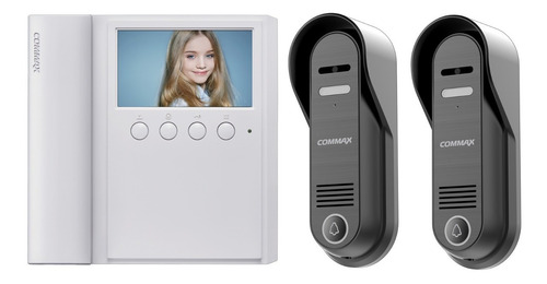 Imagen 1 de 6 de Kit Color Lcd 4.3´ Commax 43a + 2 Frentes Antiv.