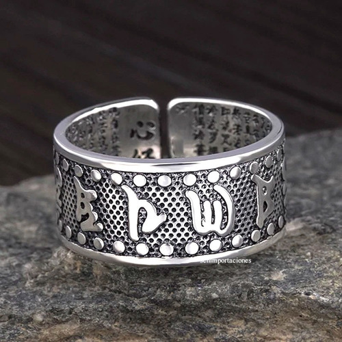 Nuevo Anillo Mantra Sanscrito Om Mani Padme Hum, Tibetano