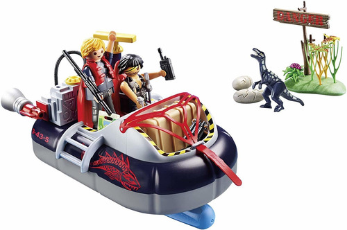 Playmobil Dino Aerodeslizador Con Motor Submarino