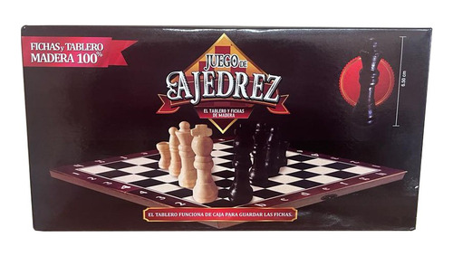 Juego De Mesa Ajedrez De Madera 30 X 30 Cm Cod 10040 