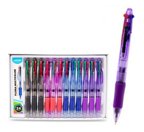 Bolígrafo Multicolor 4 En 1 Pointer Pack 24 Pcs 