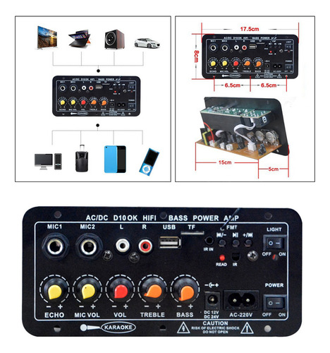 Amplificador Bluetooth 30-120w Audio Amplificador Placa