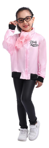 Disfraz De Grease De Chaqueta Rosa Para Fiesta De Niñas De L