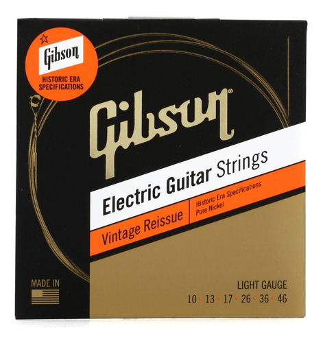 Encordado Guitarra Eléctrica Gibson Hvr10 010-046 - Plus