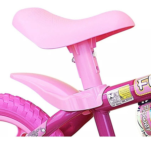 Imagem 4 de 5 de Bicicleta Infantil Aro 12 Flower Rosa - Nathor