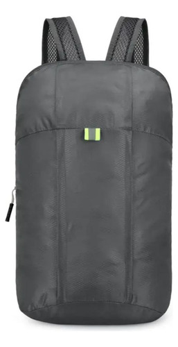 Mochila Plegable Viaje Almacenamiento Impermeable Multiuso Color Gris Diseño De La Tela Poliéster