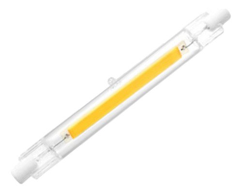 Led R7s Tubo De Vidrio Cob Bombilla Cálido 2700k-3000k